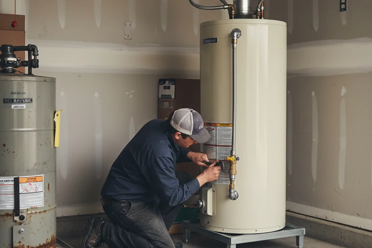 Water heater and shutoff valve replacement in Gifford